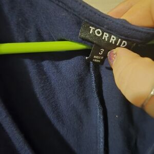 3x TORRID short sleeved knit top satin bottom skater dress missing belt
